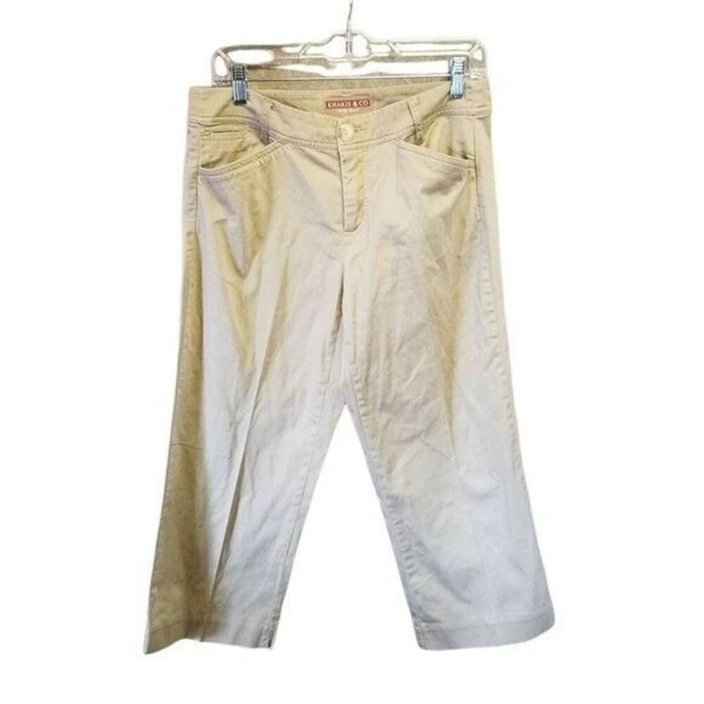 Khakis & Co Womens Size 6 Khaki  Solid Capri Khaki Pants